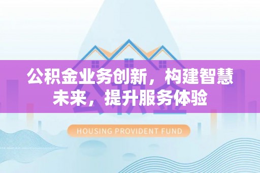 积石山公积金业务创新，构建智慧未来，提升服务体验