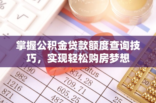 积石山掌握公积金贷款额度查询技巧，实现轻松购房梦想