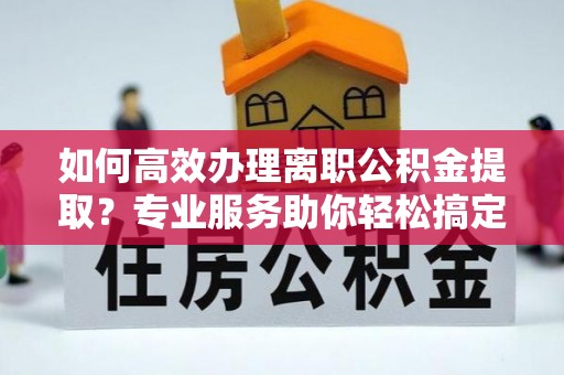 积石山如何高效办理离职公积金提取？专业服务助你轻松搞定