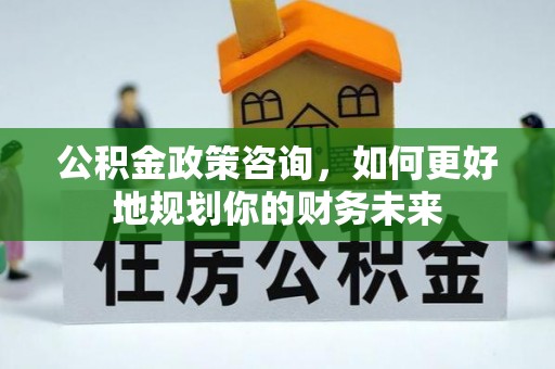 积石山公积金政策咨询，如何更好地规划你的财务未来