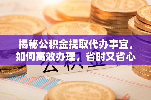 积石山揭秘公积金提取代办事宜，如何高效办理，省时又省心？